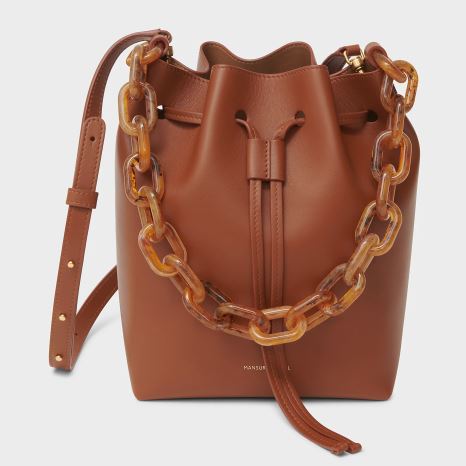 Women's Mansur Gavriel Twist Mini Bucket Bags Brown | AU 2649PG